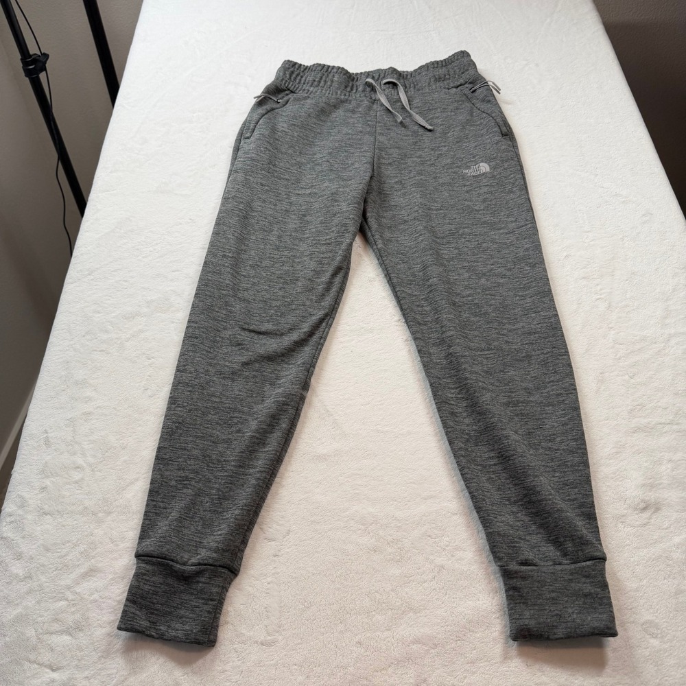 The North Face Joggers Womens Small Grey Good NF0A5GCB Fleece Lined Sweatpants - Picture 1 of 13